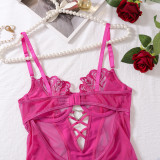Women Underwear Hollow See-Through Mesh Bodysuit Sexy Lingerie