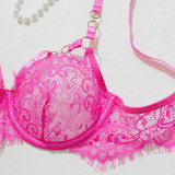 Women lace bra hollow Sexy Lingerie Set