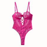 Women Underwear Hollow See-Through Mesh Bodysuit Sexy Lingerie
