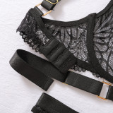 Women Sexy Lace Bra Mesh See-Through Sexy Lingerie Set