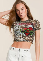 Women Casual Short Sleeve Round Neck T-Shirt