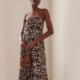Women Printed Backless Holidays Strap Dress