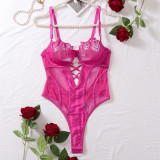 Women Underwear Hollow See-Through Mesh Bodysuit Sexy Lingerie