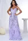 Women's Luxury Strap V-Neck Slim Waist Sequin Formal Party Evening Dress