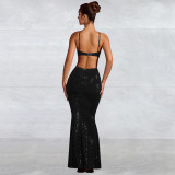 Beaded Strap Bodycon Sexy Slim Dress for Women