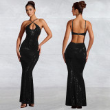 Beaded Strap Bodycon Sexy Slim Dress for Women