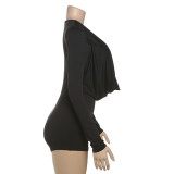 Women’s Streetwear Fashion Deep V-Neck Slim Fit Jumpsuit