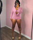 Women’s Streetwear Fashion Deep V-Neck Slim Fit Jumpsuit