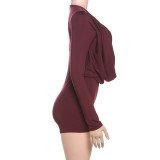 Women’s Streetwear Fashion Deep V-Neck Slim Fit Jumpsuit