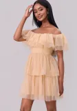 Women Spring Summer Off-shoulder Sexy Mesh Party Off Shoulder Mini Dress
