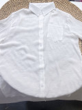 Women Solid Beach Sunscreen Button Casual Cover-up Shirt