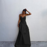 Women's Holiday-Style Straps A-Line Long Dress