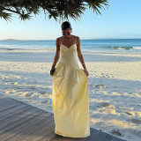 Women's Holiday-Style Straps A-Line Long Dress