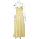 Women's Holiday-Style Straps A-Line Long Dress
