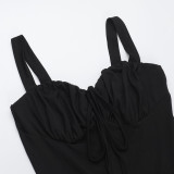 Women's Sexy Lace-Up V-Neck Jumpsuit
