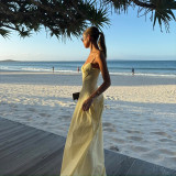 Women's Holiday-Style Straps A-Line Long Dress