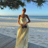Women's Holiday-Style Straps A-Line Long Dress