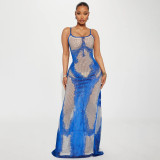 Spring/Summer Women's Sexy Print Straps Dress