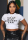 Women's Sexy Fashion Letter-Print Short-Sleeve T-Shirt