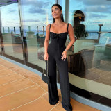 Women's Sexy Lace-Up V-Neck Jumpsuit