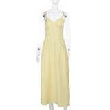 Women's Holiday-Style Straps A-Line Long Dress