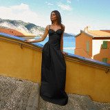 Women's Holiday-Style Straps A-Line Long Dress