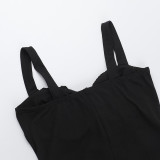 Women's Sexy Lace-Up V-Neck Jumpsuit