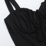 Women's Sexy Lace-Up V-Neck Jumpsuit