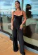 Women's Sexy Lace-Up V-Neck Jumpsuit