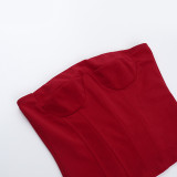 Women's Holiday-Style Strapless Slim Waist Vest