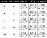 Women's Casual Drawstring High-Waist Contrast Patchwork Gradient Denim Pants