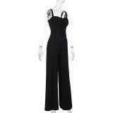 Women's Sexy Lace-Up V-Neck Jumpsuit