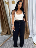 Women Summer Top and Wide-leg Pants Two-piece Set