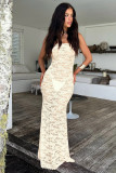 Women Summer Lace See-Through Maxi Dress