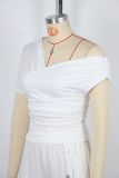Women Summer Slash Shoulder Hollow Sexy Slash Shoulder Short-sleeved T-shirt Top