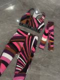 Women Yoga Printed Top and Pants Two-Piece Set