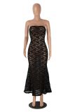 Women Summer Lace See-Through Maxi Dress