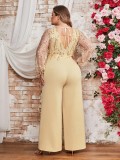 Plus Size Women Spring and Summer Jumpsuit Two-Piece Set