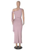 Women Summer Slash Shoulder Sleeveless Top And Skirt 2-piece set