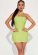 Spring and Summer Women's Slash Shoulder Sexy Low Back Bodycon Dress
