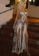 Summer Leopard Slit Strap Women's Dress