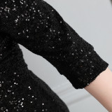 Spring and Summer Long Sequin Plus-Size Formal Party Evening Dress