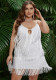 Summer Plus Size Fashion Tassel Sleeveless V-Neck Strap Short Women's Dress