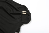 Spring Summer Women's Solid Color Sexy Slash Shoulder Slim Short Crop Top