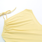 Autumn Women's Fashion Trend Casual Solid Color Lace-Up Vest Top