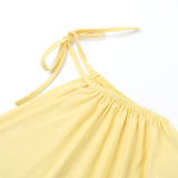Autumn Women's Fashion Trend Casual Solid Color Lace-Up Vest Top