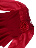 Flower Long Sleeve Elegant Cocktail & Formal Party Bodycon Dress