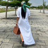 Casual Fashion Loose Shirt African Long Sleeve Women's Dress