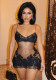Women's See-Through Mesh Lace Strap Nightdress