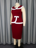 Turndown Collar Contrast Color Elegant Formal & Cocktail Party Dresses
